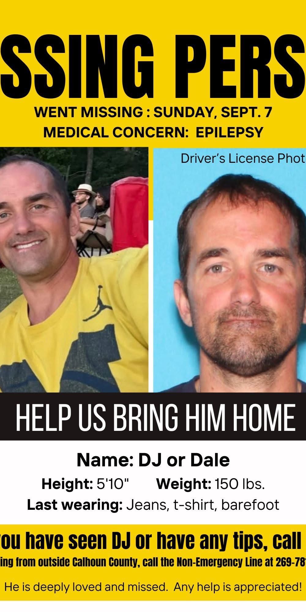 Dale Higley missing person flyer