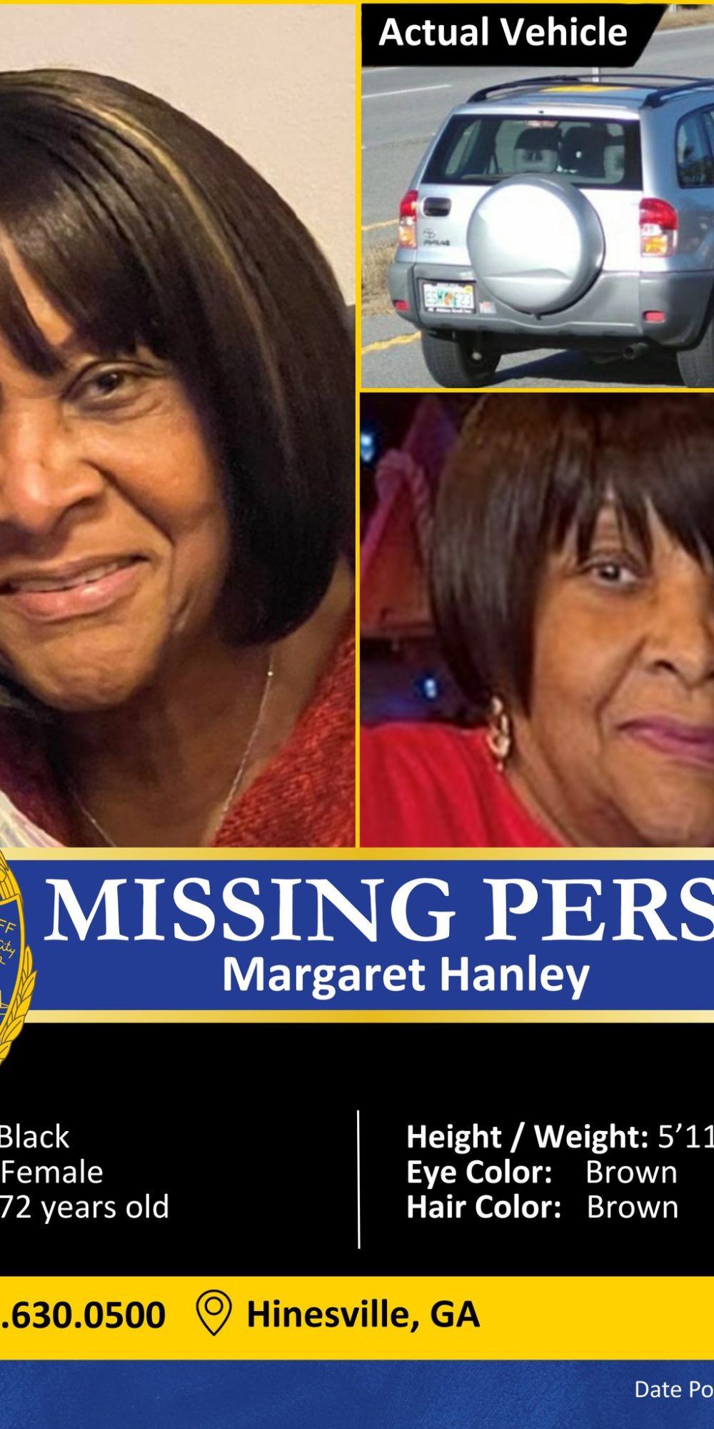 Margaret Hanley missing person flyer